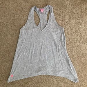 EUC Lilly Pulitzer Luxletic Grey Tank Top size S